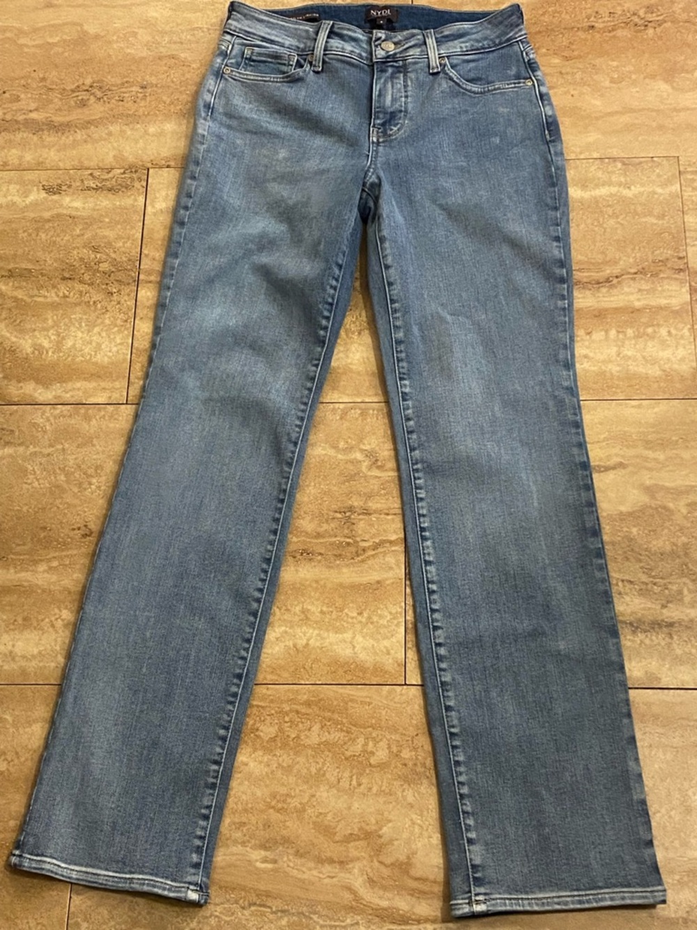 NYDJ Women’s Light Blue Straight-Leg Jeans Size 4